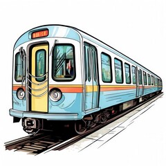 the AI Image Generator, tram in the city