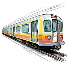 Fototapeta premium the AI Image Generator, tram in the city