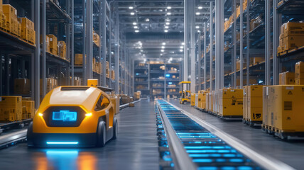 Logistics center, illustrating automation in supply chain