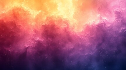 Naklejka premium A vibrant cosmic scene with swirling colors of orange, pink, and purple.