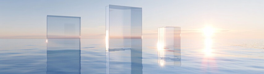 3D minimalist abstract background