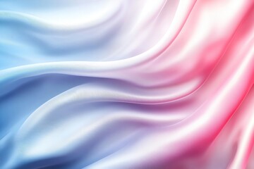 Obraz premium Elegant, soft fabric draped smoothly, showcasing a gradient of blue and pink hues for versatile designs.