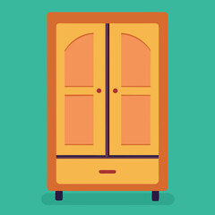 Wardrobe with drawers isolated on white, wardrobe vector illustration, furniture vector art, wardrobe silhouette, drawers icon, wardrobes line art, eps