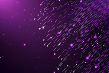Abstract image of a circuit board with glowing lines and nodes on a pink gradient background. The intricate network of connections creates a modern, tech-inspired visual. Copy space available