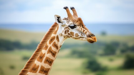 Obraz premium Giraffe in Serengeti National Park, Tanzania, Africa
