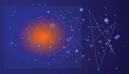 Fototapeta premium abstract blue galaxy particle template