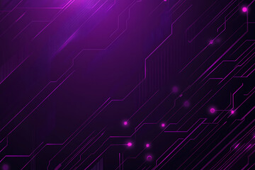 Obraz premium Abstract image of a circuit board with glowing lines and nodes on a pink gradient background. The intricate network of connections creates a modern, tech-inspired visual. Copy space available