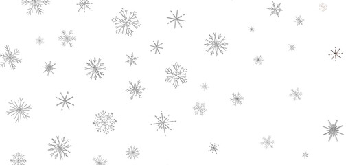 Snowflakes Falling On Snow - Winter Banner