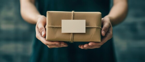 A person presenting a wrapped gift, showcasing warmth and anticipation for a special occasion or celebration.