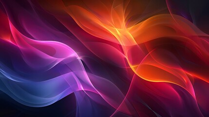 Abstract colorful waves creating a dynamic and fluid visual effect.