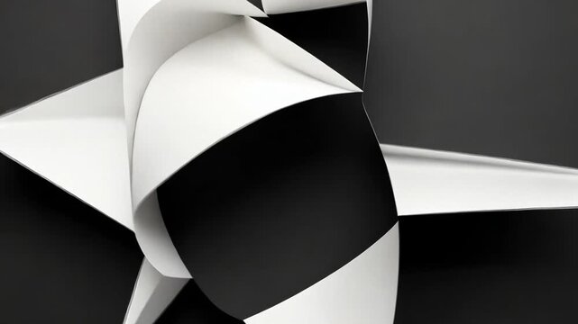 Abstract black and white vintage basic shapes with motion graphic animation