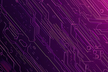 Abstract image of a circuit board with glowing lines and nodes on a pink gradient background. The intricate network of connections creates a modern, tech-inspired visual. Copy space available