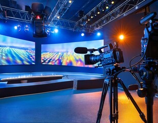plateau télé derrière la camera
