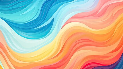 Obraz premium abstract background with multicolored waves, modern and dynamic background