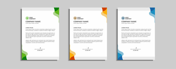 modern corporate letterhead template design