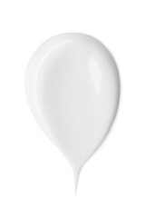 Smear of white cosmetic cream on empty background.