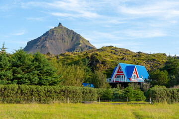 Colorful house in Iceland