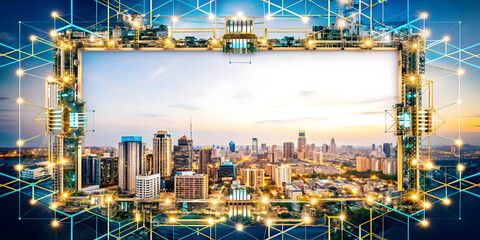 Abstract Vector Illustration of AI Driven Robotic Hand with Glowing Digital Circuits on White Background - Technology and Automation Concept in Robotics