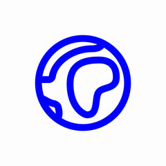 Fototapeta premium globe planet earth world wide icon