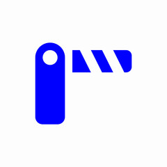 roadblock gate barrier icon sign