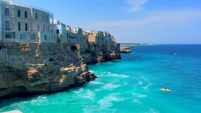 Polignano a Mare city in the region of Puglia in Italy 