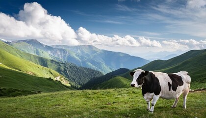 Cow on white background 