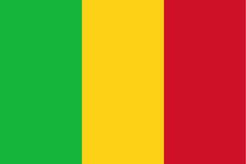 Mali flag  - vector illustration