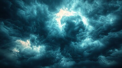 Dramatic clouds, stormy sky