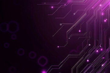 Abstract image of a circuit board with glowing lines and nodes on a pink gradient background. The intricate network of connections creates a modern, tech-inspired visual. Copy space available