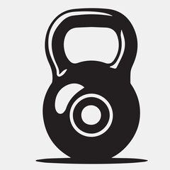 a minimalist vector logo featuring the outline of a kettlebell.