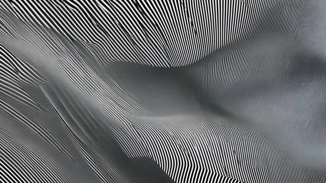 Black and white glitch lines with Geometrical Motion Design animation