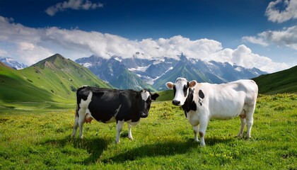 cows on the mountain
