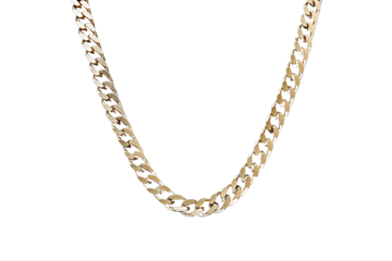 golden necklace isolated on white background
