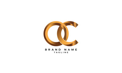 Obraz premium OC, CO, Abstract initial monogram letter alphabet logo design