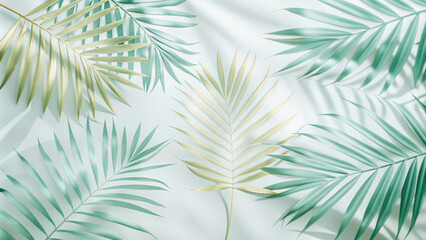Tropical palm Leaves summer background