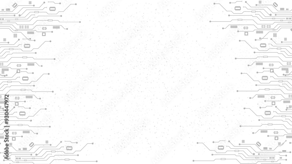 Poster abstract technology circuit board background. grey white abstract technology background. digital tec