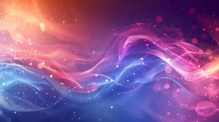 Fototapeta premium Abstract colorful waves with light effects, creating a vibrant and dynamic visual.