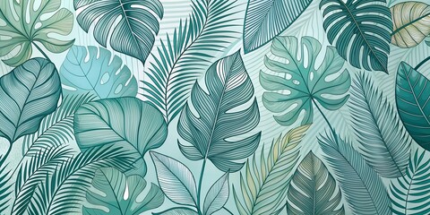 seamless pattern with leaves