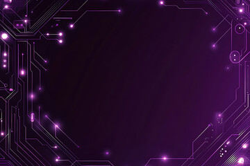 Abstract image of a circuit board with glowing lines and nodes on a pink gradient background. The intricate network of connections creates a modern, tech-inspired visual. Copy space available
