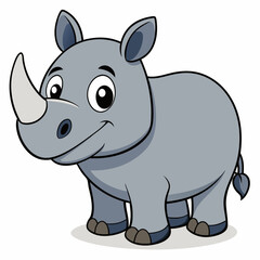 Rhinoceros art vector illustration