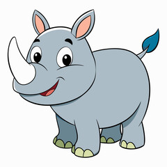 Rhinoceros art vector illustration