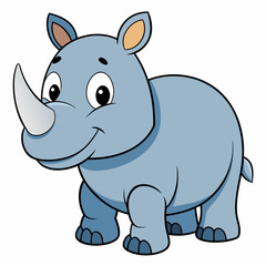 Rhinoceros art vector illustration