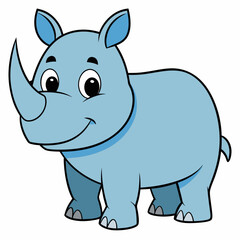 Rhinoceros art vector illustration
