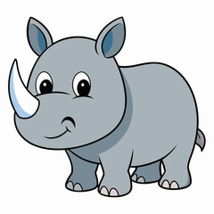 Rhinoceros art vector illustration