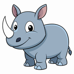 Rhinoceros art vector illustration