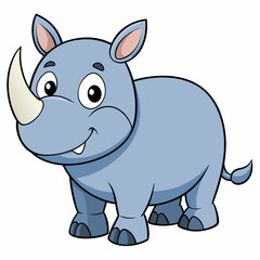 Rhinoceros art vector illustration