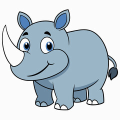 Rhinoceros art vector illustration