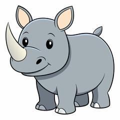 Rhinoceros art vector illustration