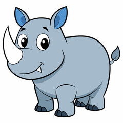 Rhinoceros art vector illustration