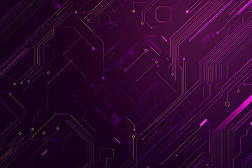 Abstract image of a circuit board with glowing lines and nodes on a pink gradient background. The intricate network of connections creates a modern, tech-inspired visual. Copy space available